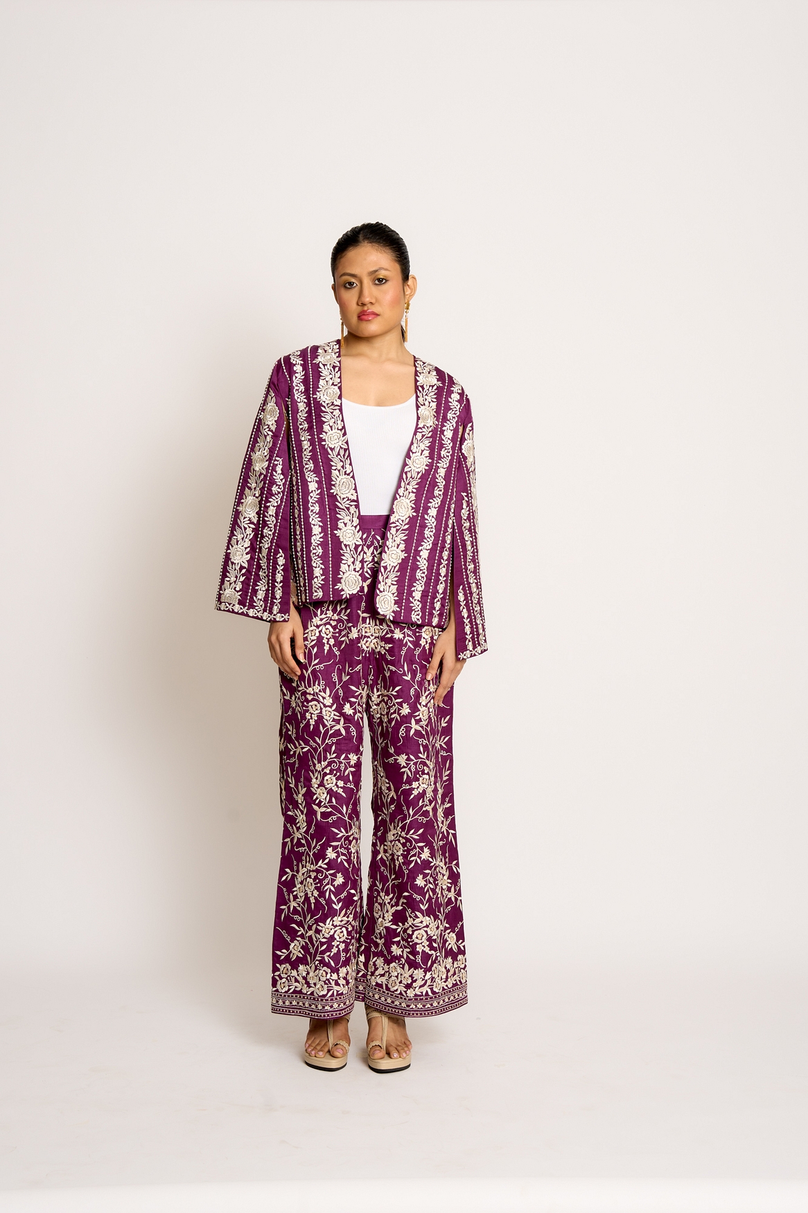 A model showcasing Lollipop Purple Giro Cape Feature image by Ashtar from Ashtar's collection