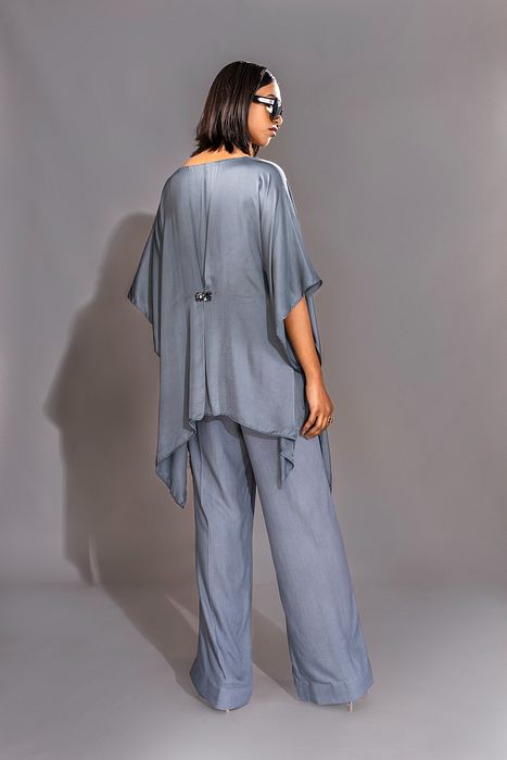 A model showcasing Kaftan Grey Coord Set by Shruti S Label from Shruti S Label's collection