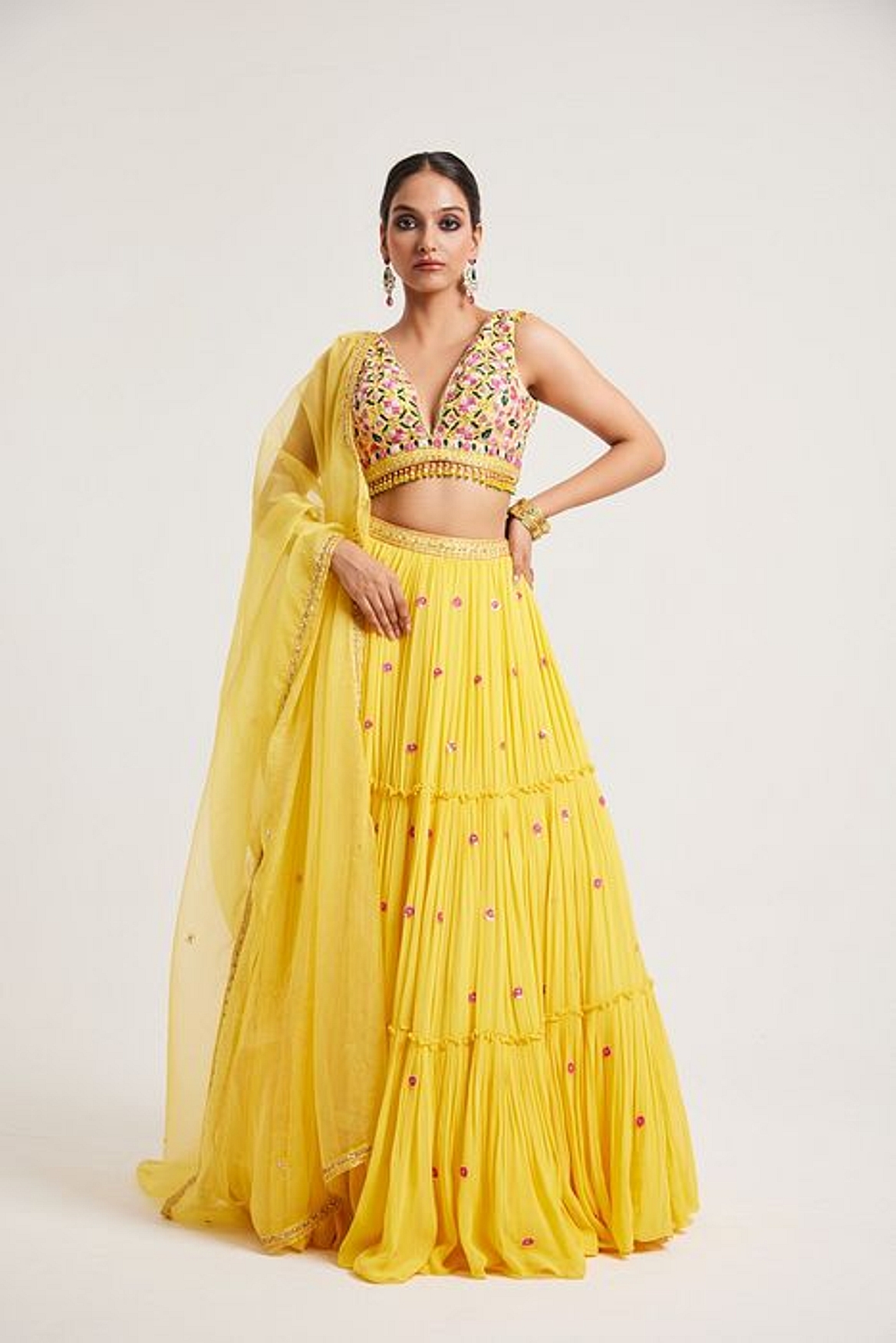 A model showcasing Hanika Lehenga Feature image by Muditaa By Urmila from Muditaa By Urmila's collection