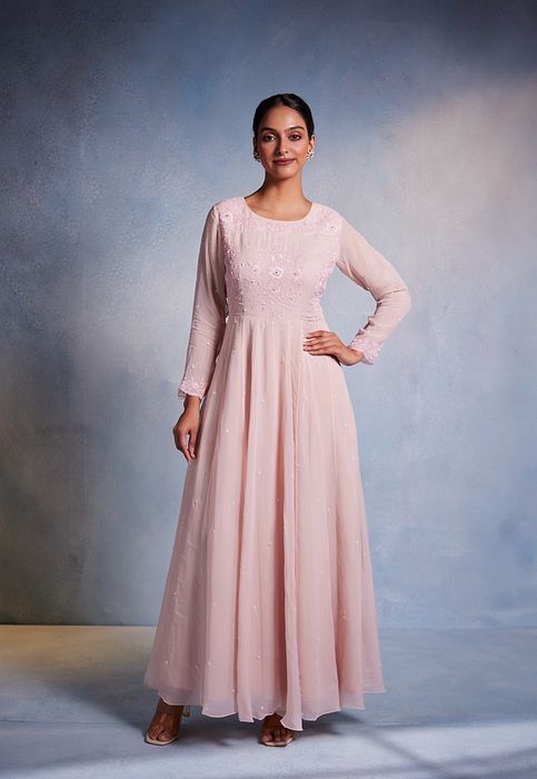 A model showcasing Aamani Dress Feature image by Muditaa By Urmila from Muditaa By Urmila's collection