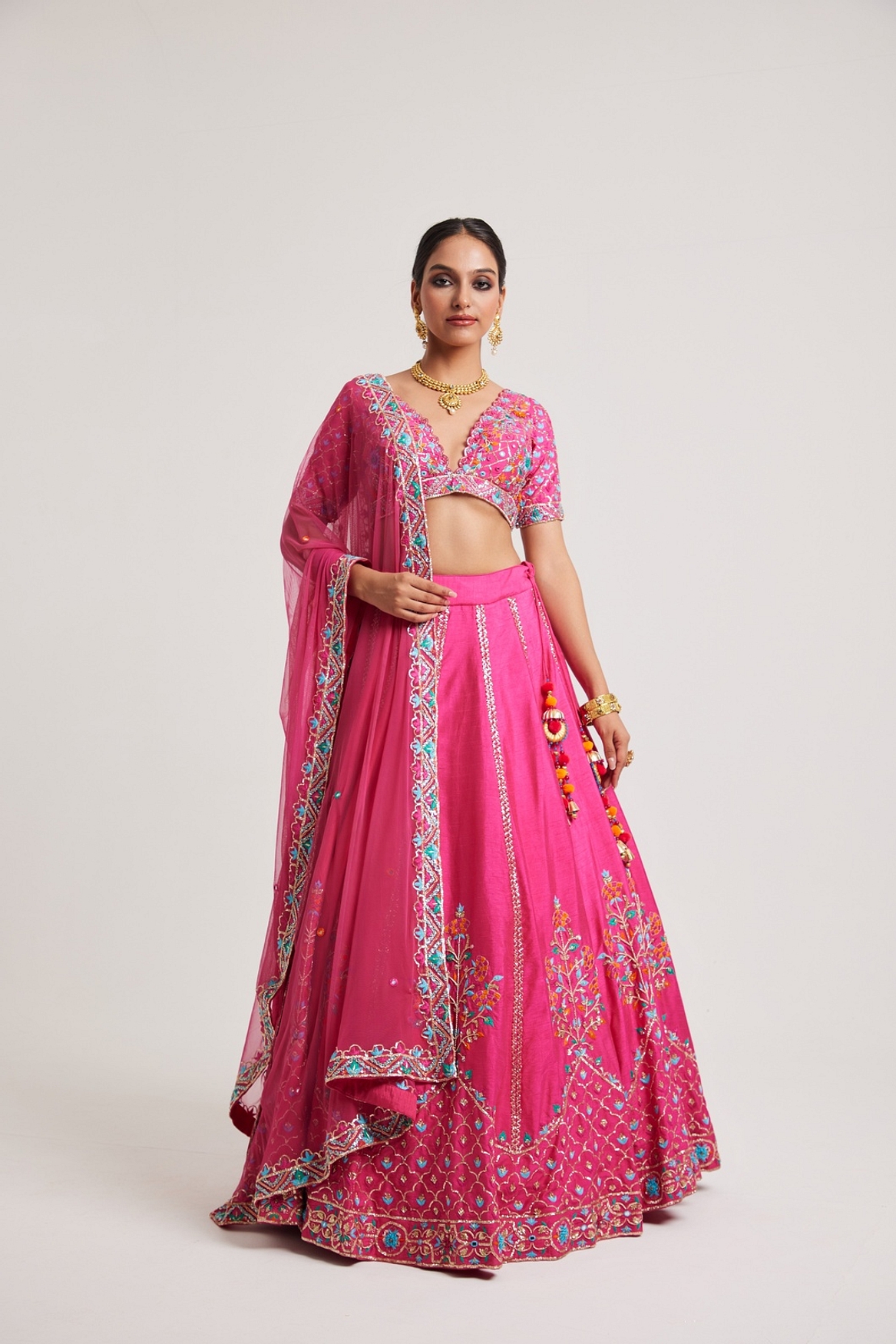 A model showcasing Bhargvi Lehenga Feature image by Muditaa By Urmila from Muditaa By Urmila's collection