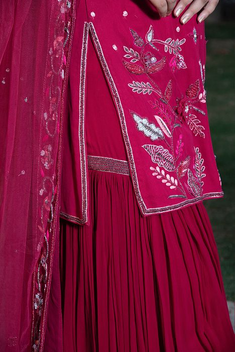 A model showcasing Ezrine Gharara Set by Muditaa By Urmila from Muditaa By Urmila's collection