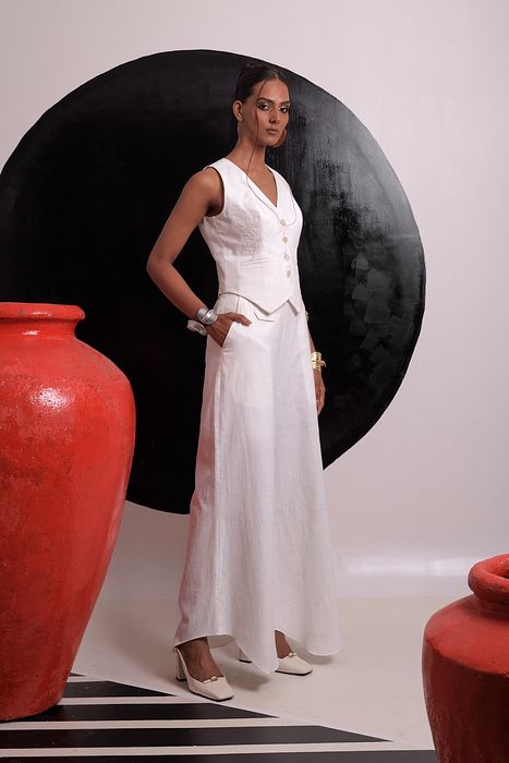 A model showcasing Cosmic Wasitcoat Coord Set by Nautanky from Nautanky's collection
