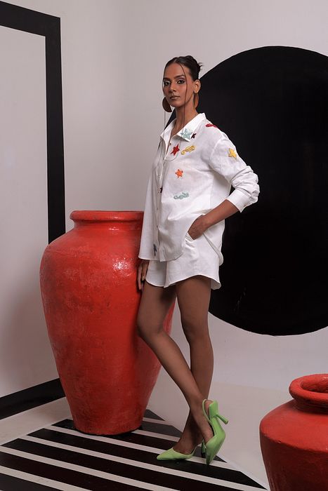 A model showcasing Serendipity Coord Set by Nautanky from Nautanky's collection