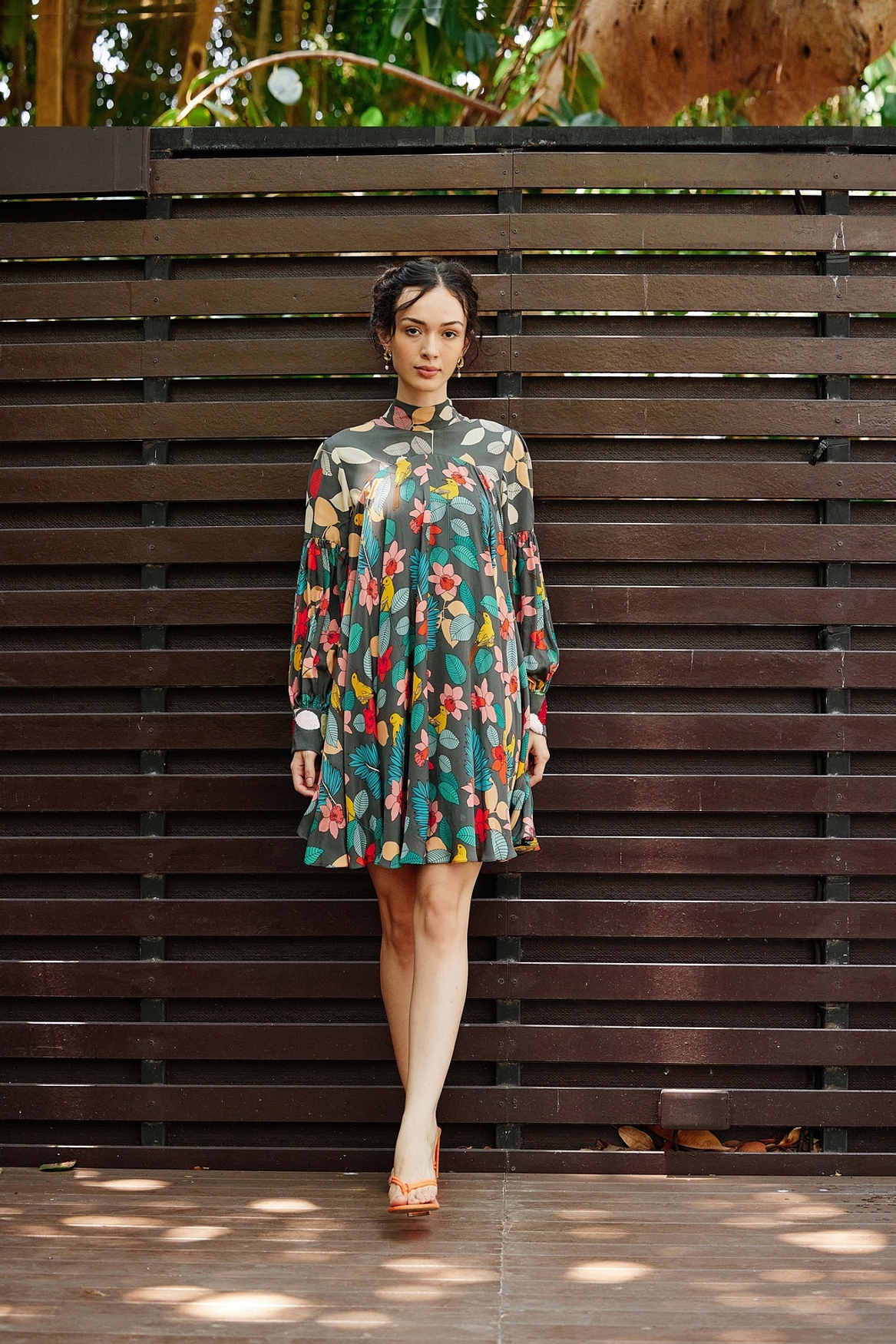 A model showcasing Exotica Flowey Dress Feature image by Nautanky from Nautanky's collection