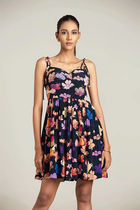 A model showcasing Oasis Dress by Nautanky from Nautanky's collection