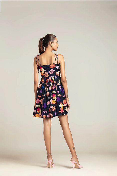 A model showcasing Oasis Dress by Nautanky from Nautanky's collection