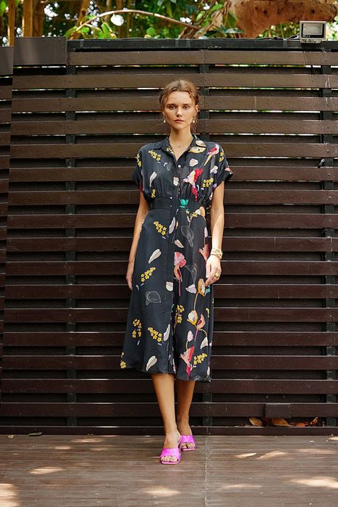 A model showcasing Eden Shirt Dress Feature image by Nautanky from Nautanky's collection