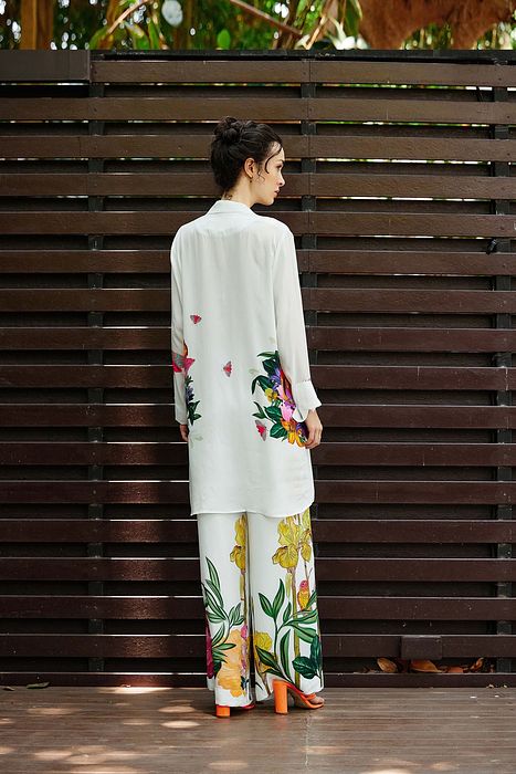 A model showcasing Wilderness Shirt With Pants by Nautanky from Nautanky's collection