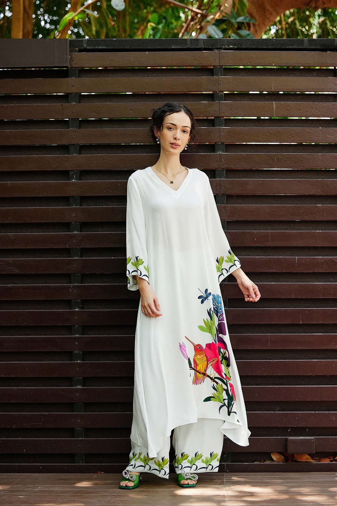 A model showcasing Grace Kurta With Pants Feature image by Nautanky from Nautanky's collection