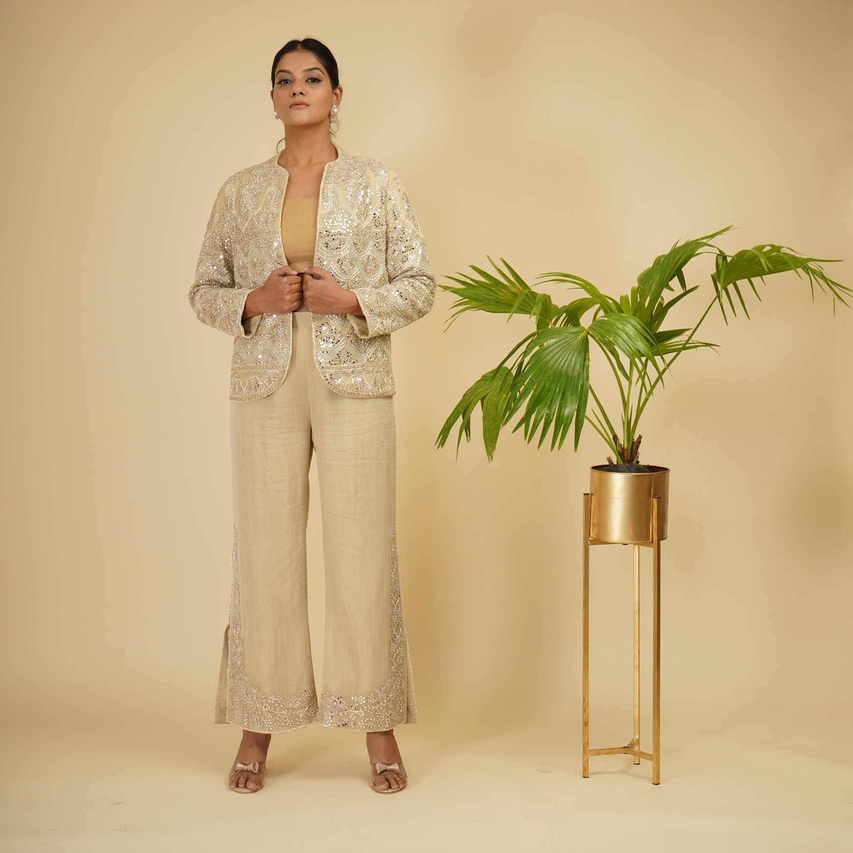 A model showcasing 3 Piece Cord Set Feature image by Farha Syed from Farha Syed's collection