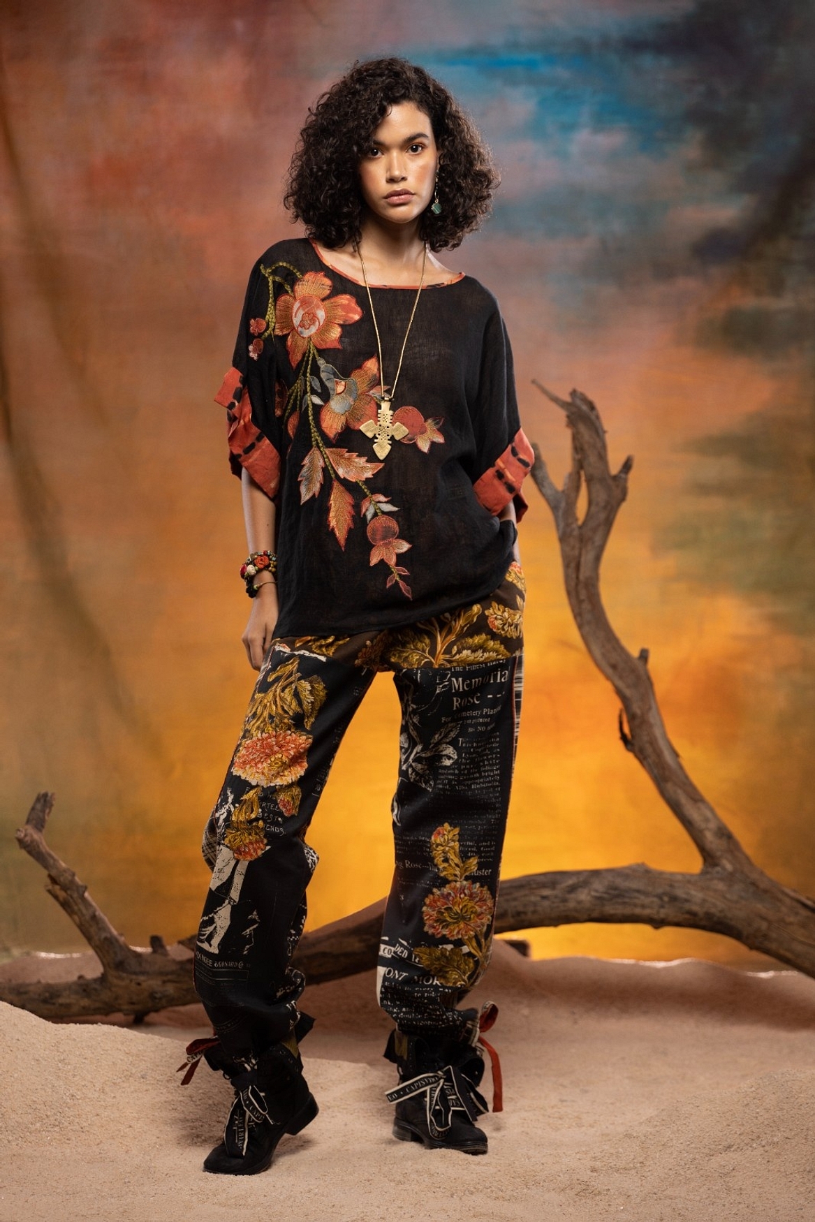 A model showcasing Black Cedar Pants Feature image by Capisvirleo from Capisvirleo's collection