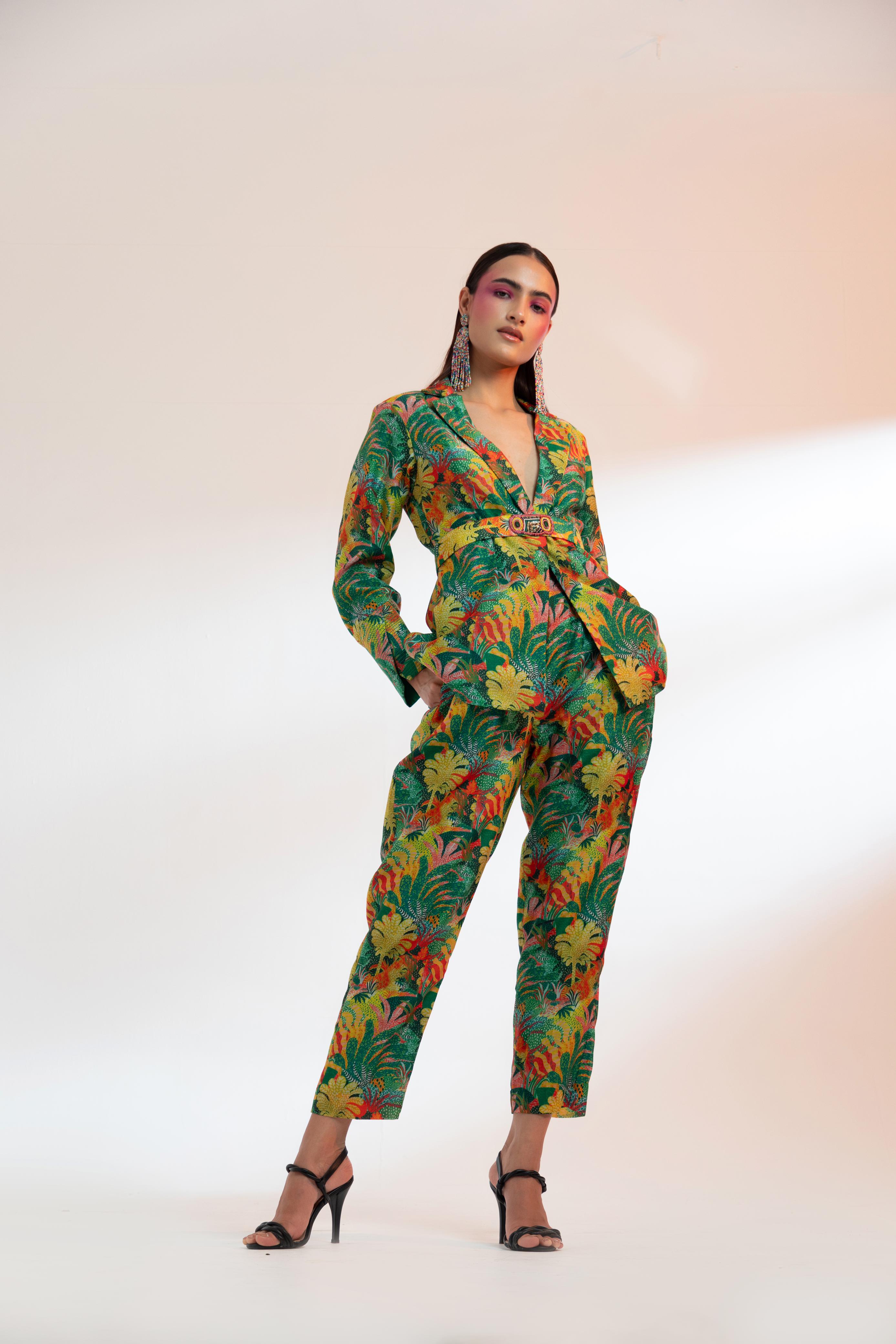 A model showcasing The Tuileries Garden Paris Jacket Set Feature image by Miku Kumar from Miku Kumar's collection