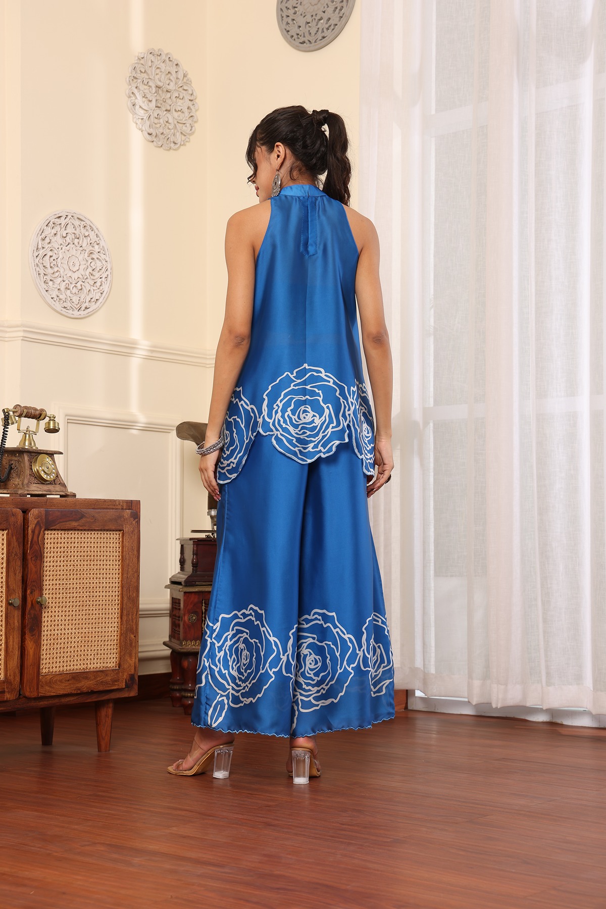 A model showcasing Blue Cord Set by Adivaa from Adivaa's collection