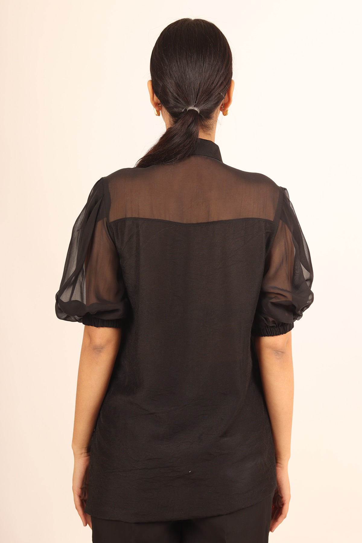 A model showcasing Stylish Intricate Black Cord Set by Adivaa from Adivaa's collection