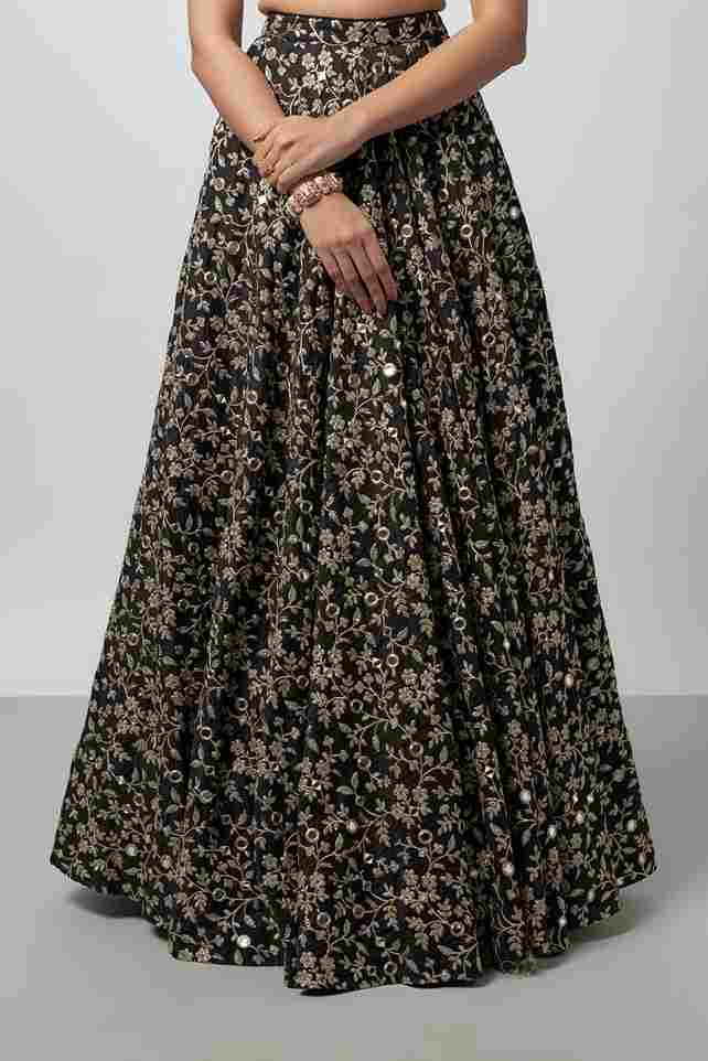 A model showcasing Harshini Lehenga Set by Gopi Vaid from Gopi Vaid's collection