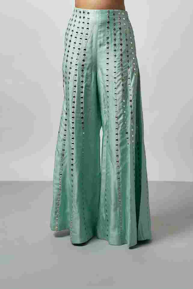 A model showcasing Joan Pant Set by Gopi Vaid from Gopi Vaid's collection