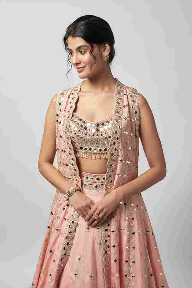 A model showcasing Ravya Lehenga Set by Gopi Vaid from Gopi Vaid's collection