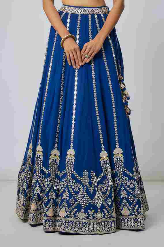 A model showcasing Ananya Lehenga Set by Gopi Vaid from Gopi Vaid's collection