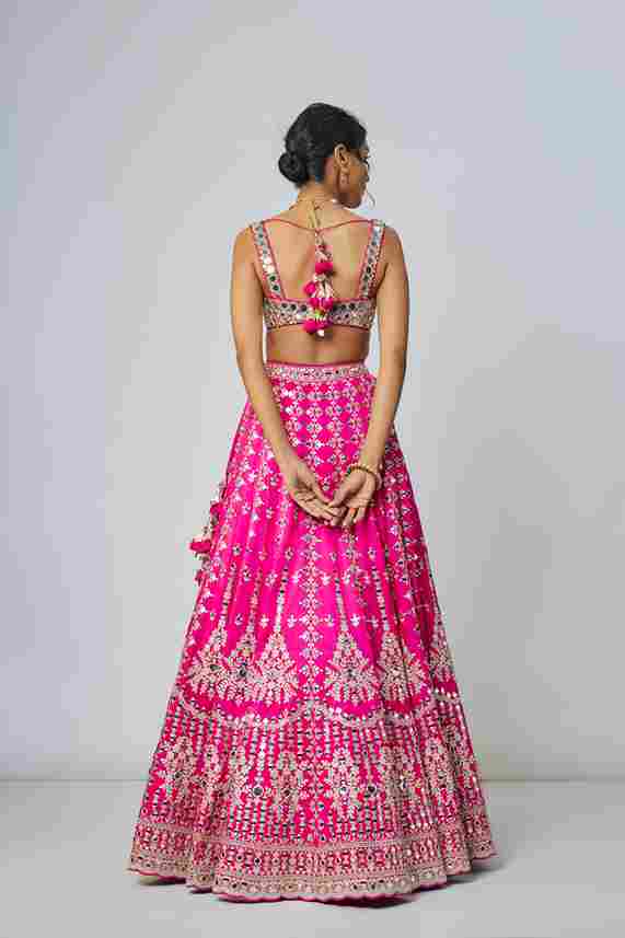 A model showcasing Sharvani Lehenga Set by Gopi Vaid from Gopi Vaid's collection