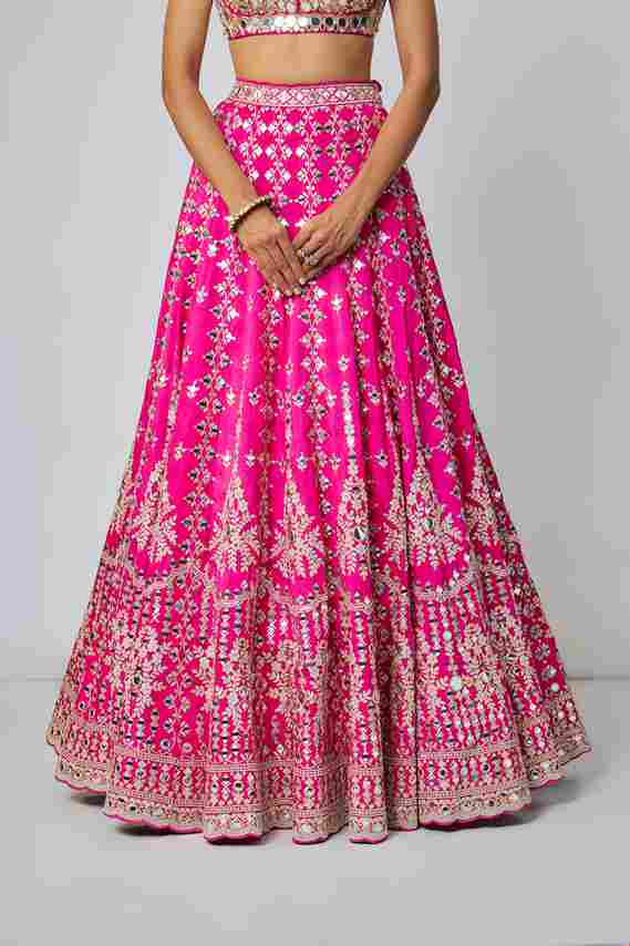 A model showcasing Sharvani Lehenga Set by Gopi Vaid from Gopi Vaid's collection
