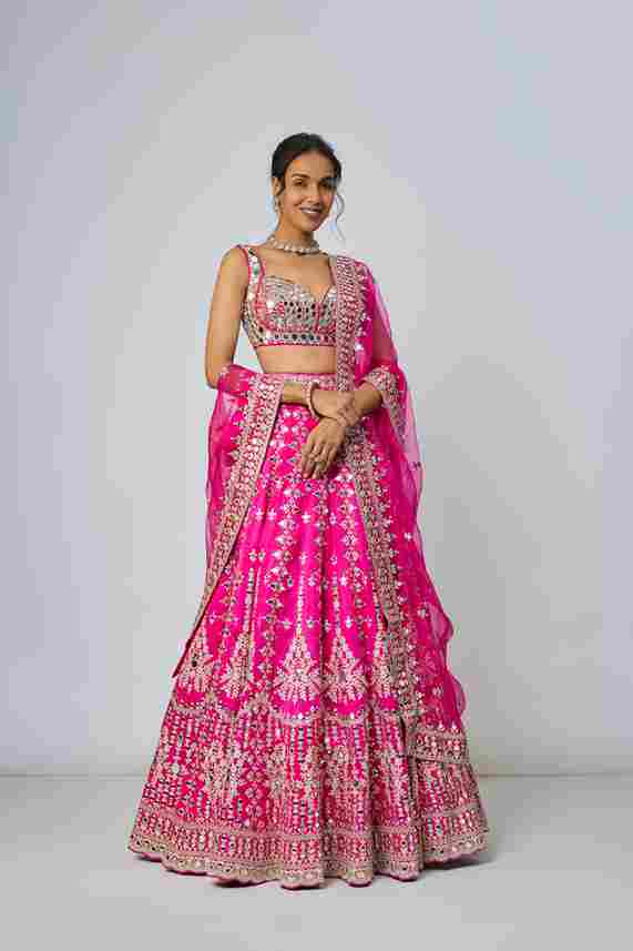 A model showcasing Sharvani Lehenga Set by Gopi Vaid from Gopi Vaid's collection