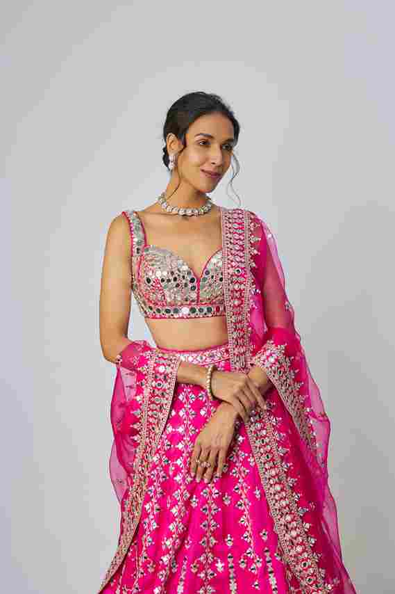 A model showcasing Sharvani Lehenga Set by Gopi Vaid from Gopi Vaid's collection