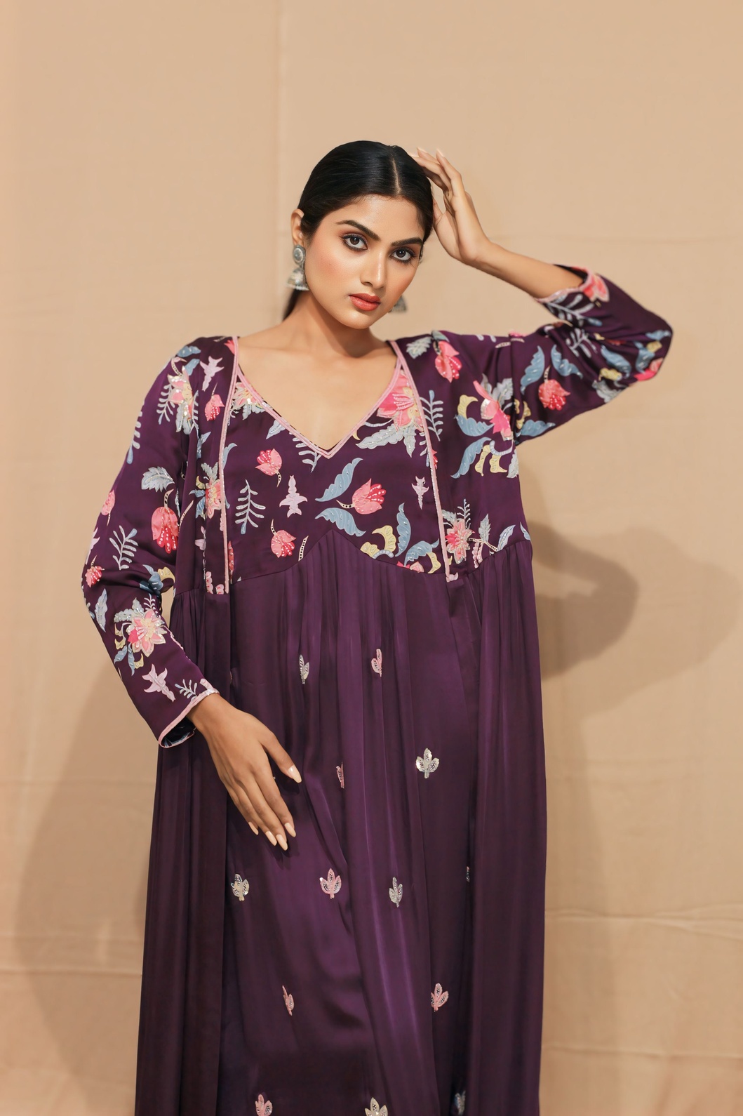 A model showcasing Vasant Jacket Style by Kanika Verma Couture from Kanika Verma Couture's collection