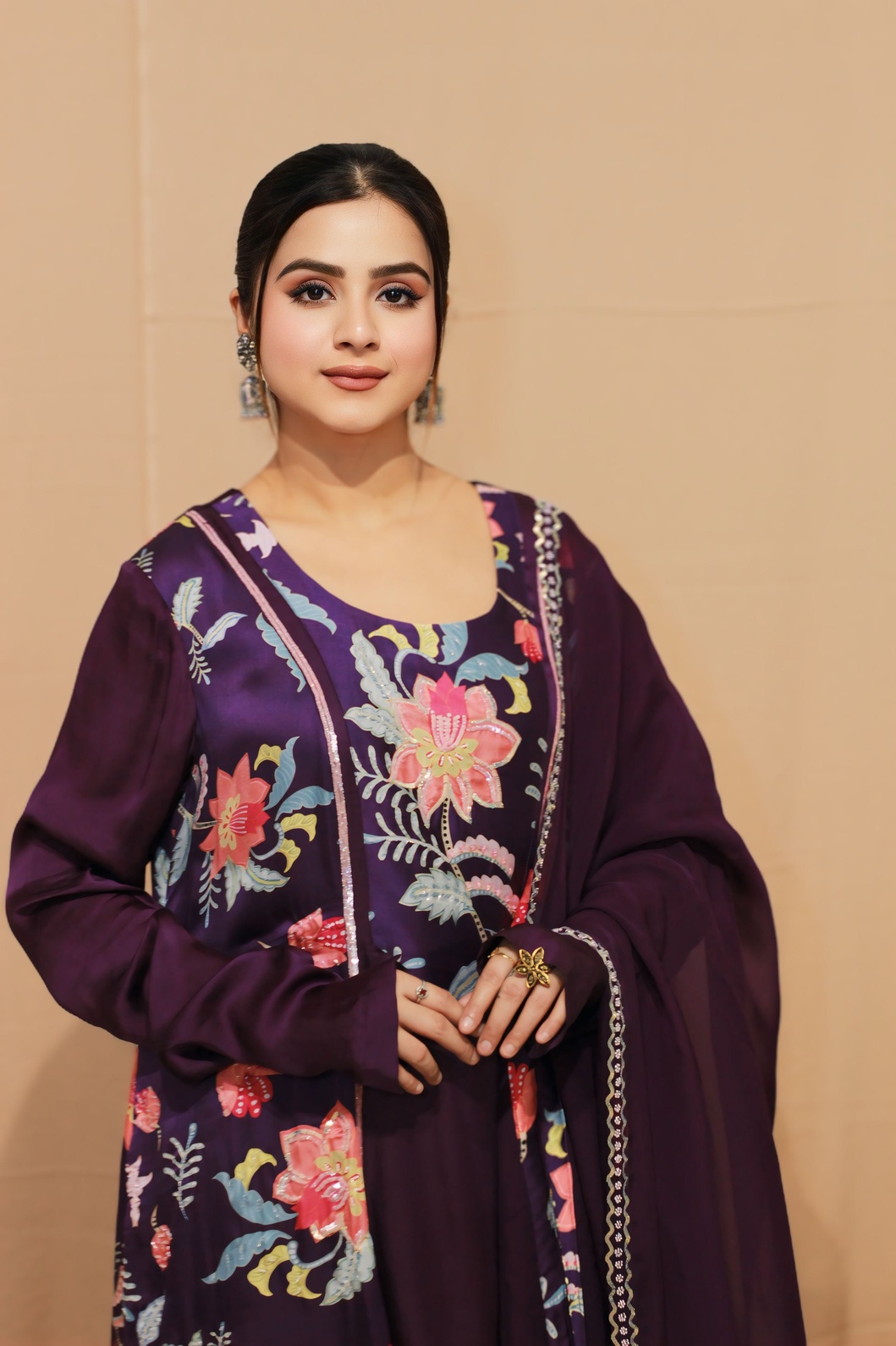 A model showcasing Upvan Princess Cut Suit by Kanika Verma Couture from Kanika Verma Couture's collection