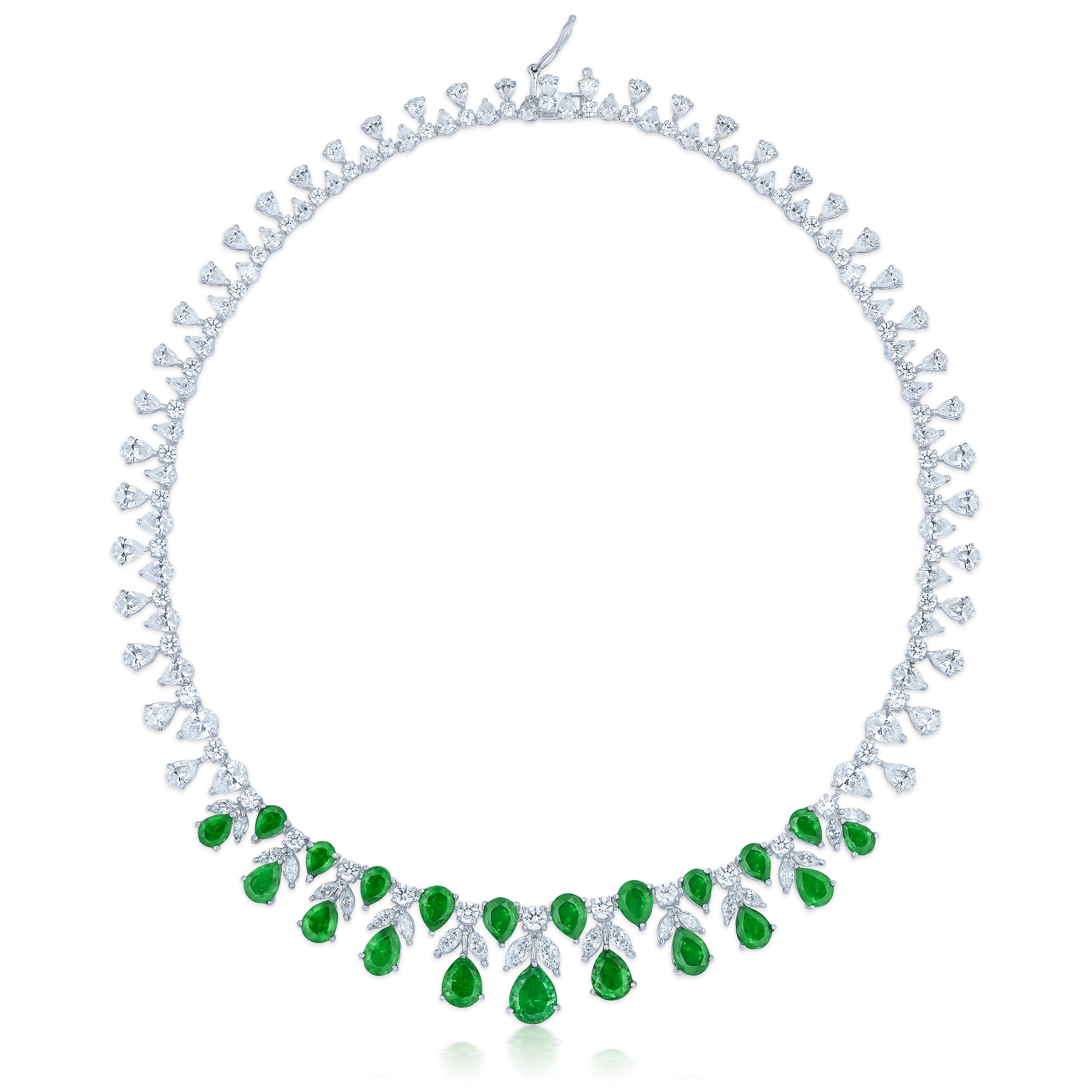 A model showcasing Emerald Necklace By Hybe Jewels Feature image by HYBA from HYBA's collection