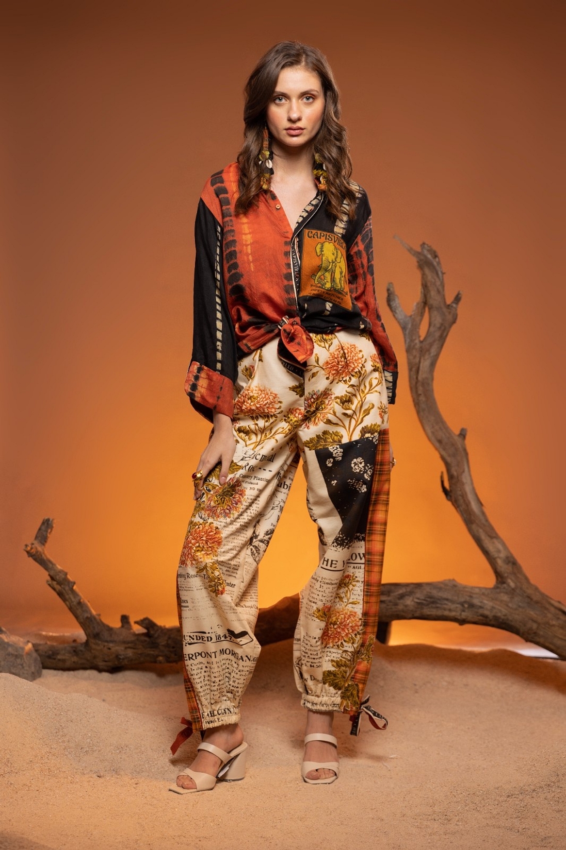 A model showcasing Ivory Cedar Pants Feature image by Capisvirleo from Capisvirleo's collection