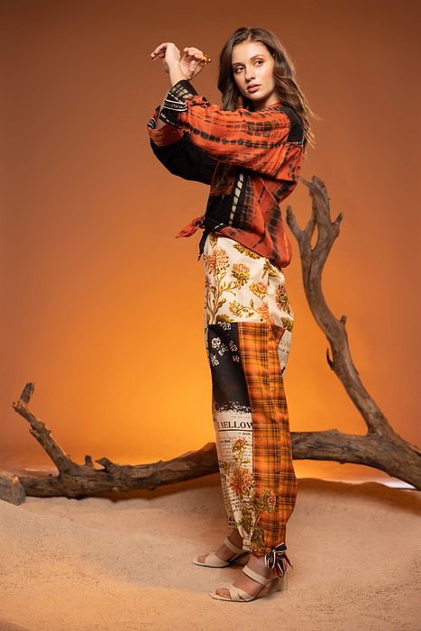 A model showcasing Black Bean Shirt by Capisvirleo from Capisvirleo's collection