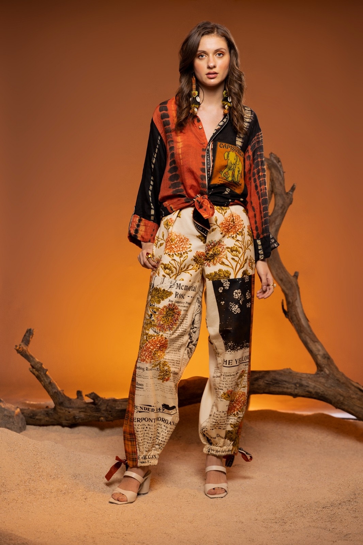 A model showcasing Black Bean Shirt Feature image by Capisvirleo from Capisvirleo's collection