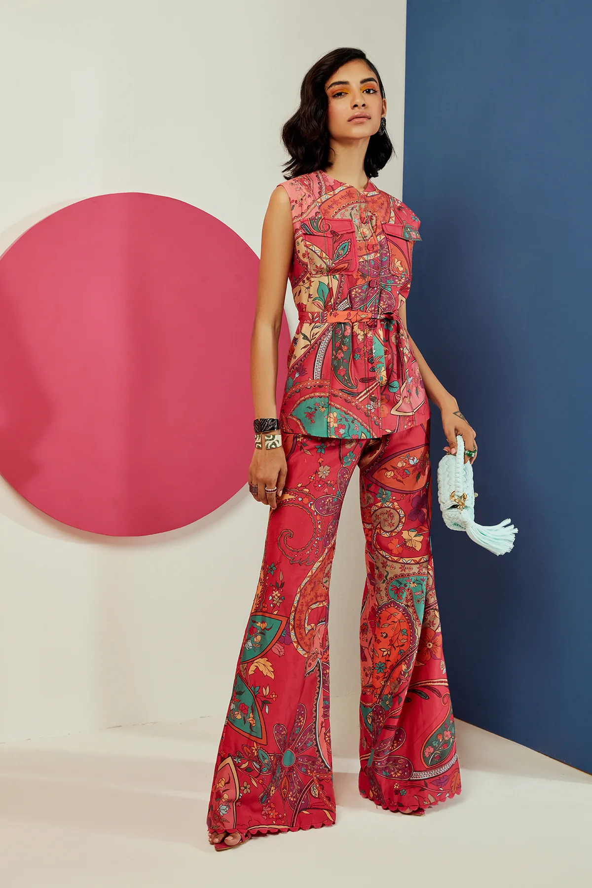 A model showcasing Reyna Multicolored Coord Set Feature image by Ridhi Mehra from Ridhi Mehra's collection