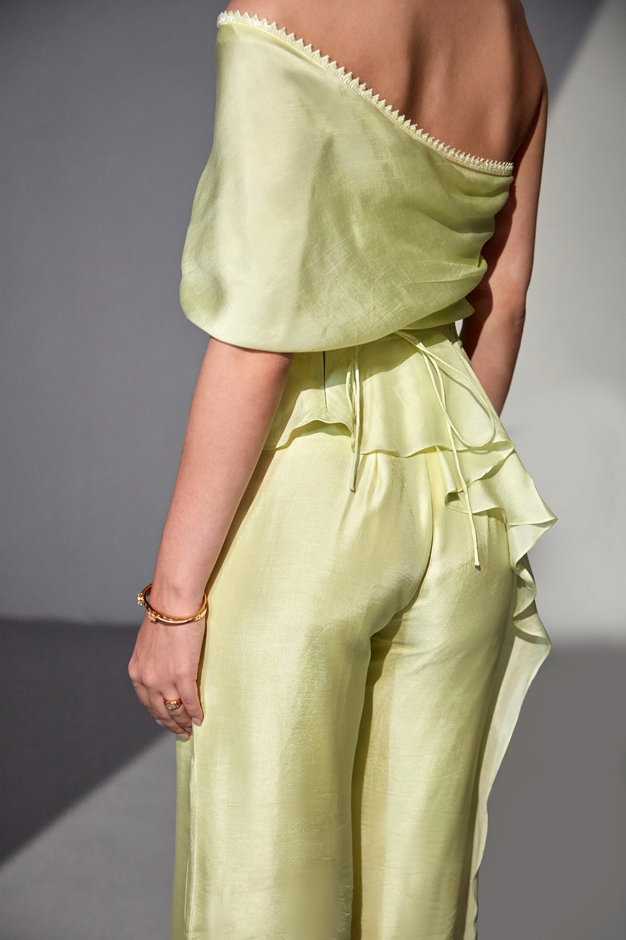 A model showcasing Myrtle Silk Coord Set by Zilaire from Zilaire's collection