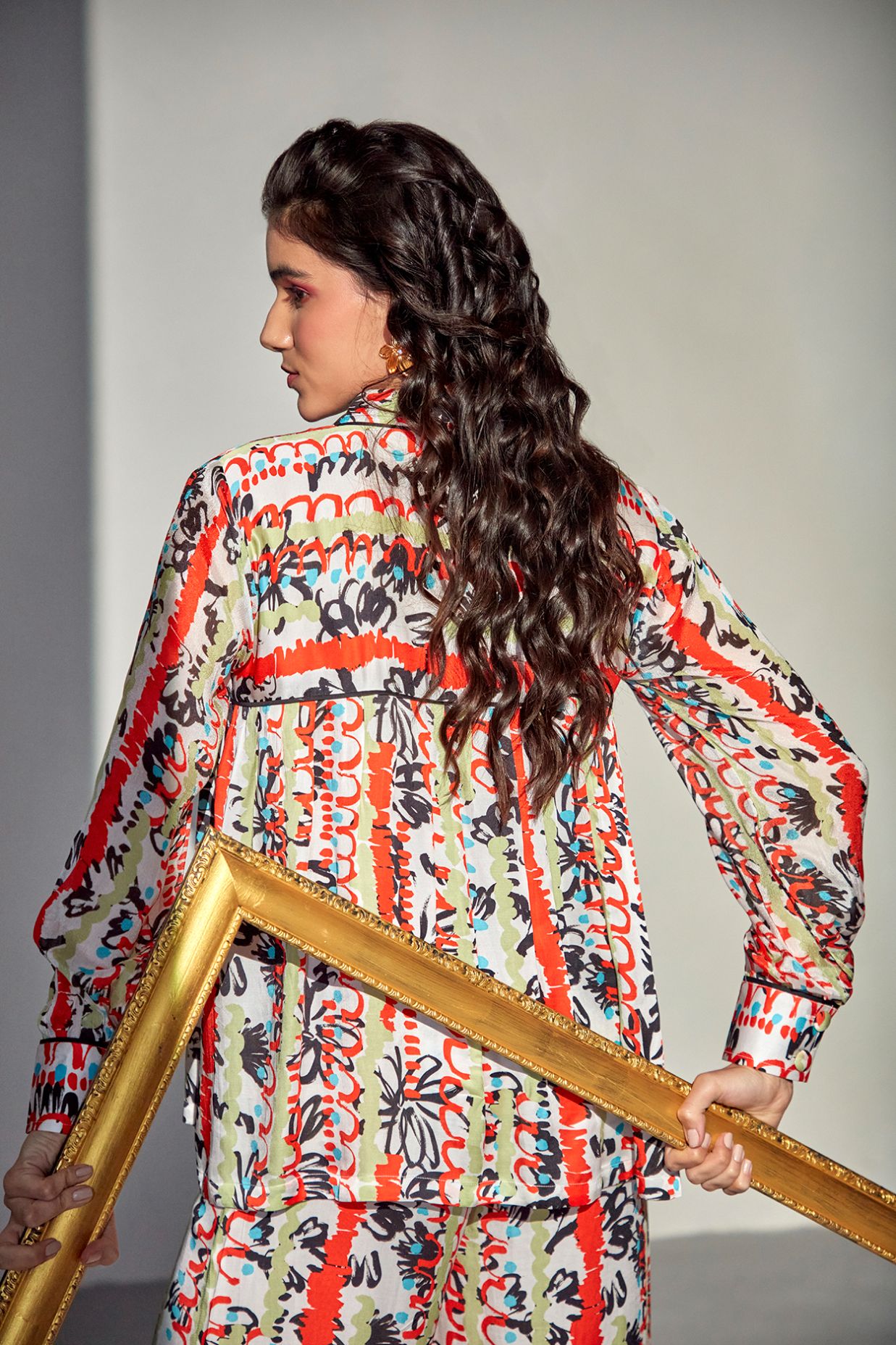 A model showcasing Mystic Blossom Set by Zilaire from Zilaire's collection