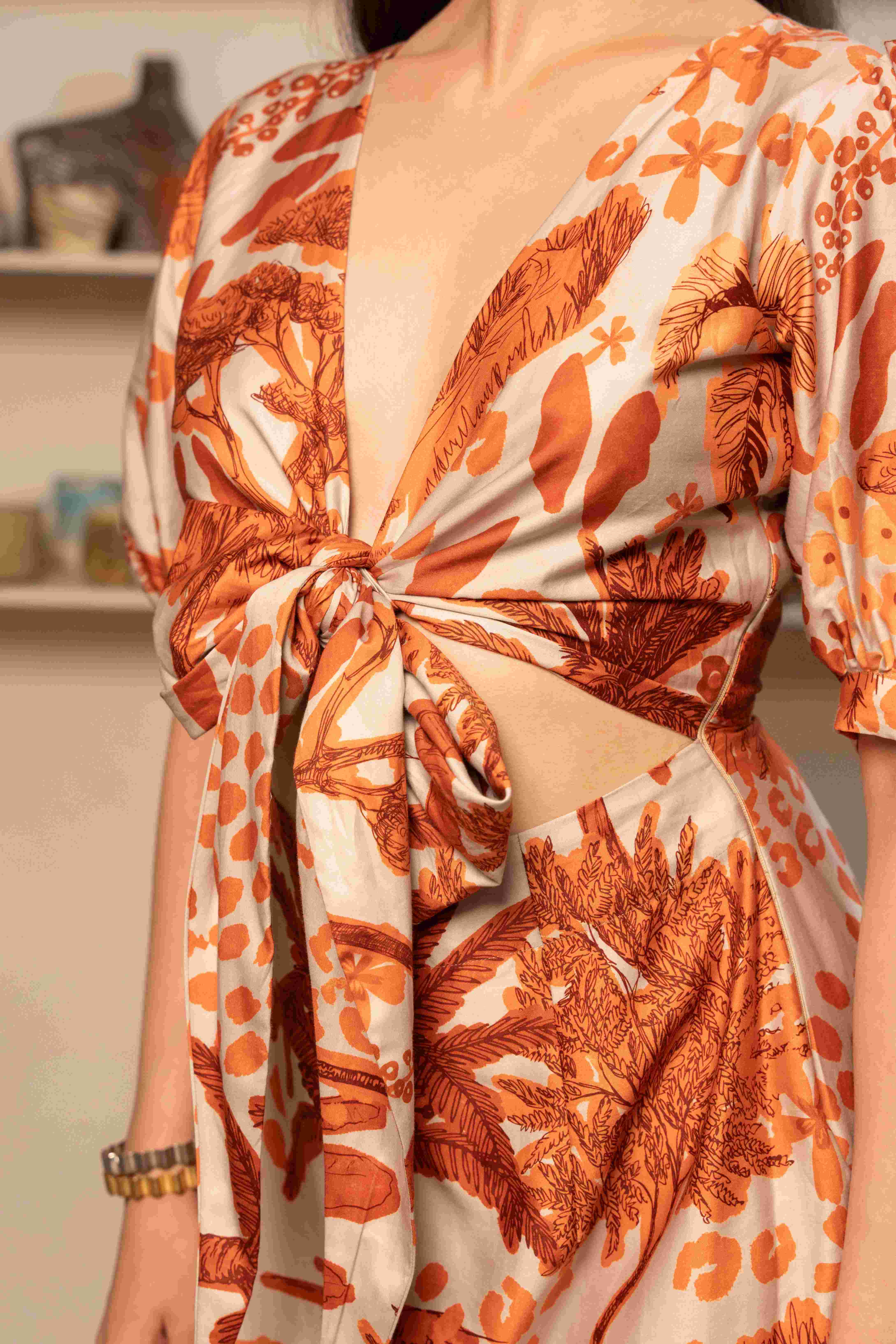 A model showcasing Sorso Cotton Dress by Zilaire from Zilaire's collection