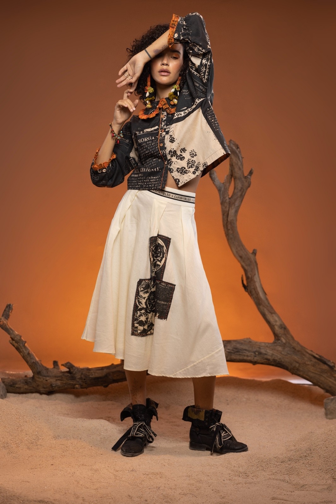 A model showcasing Ivory Maple Skirt Feature image by Capisvirleo from Capisvirleo's collection