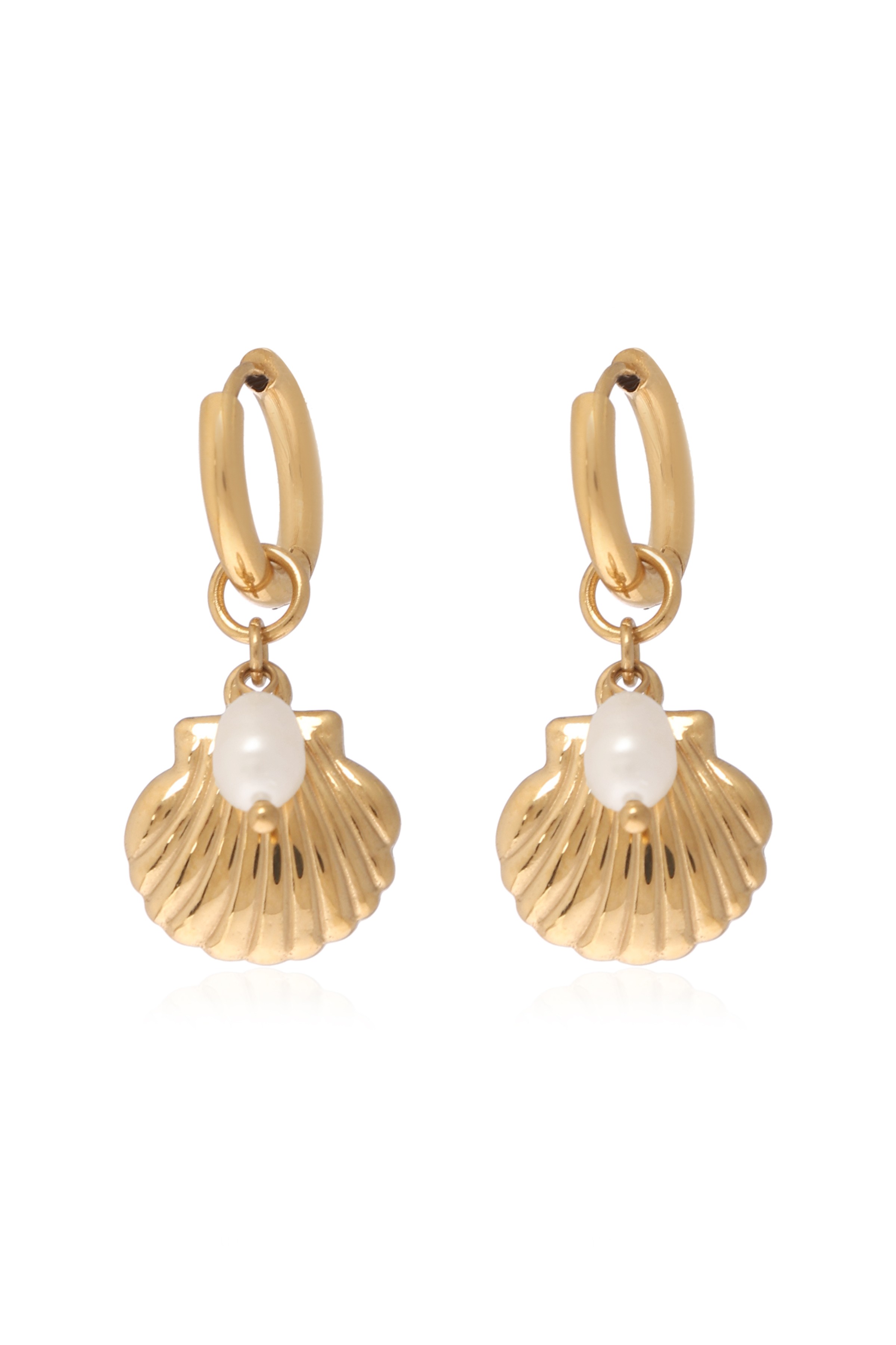 A model showcasing Ocean Vibe Earrings by Dusala from Dusala's collection A model showcasing Ocean Vibe Earrings by Dusala from Dusala's collection
