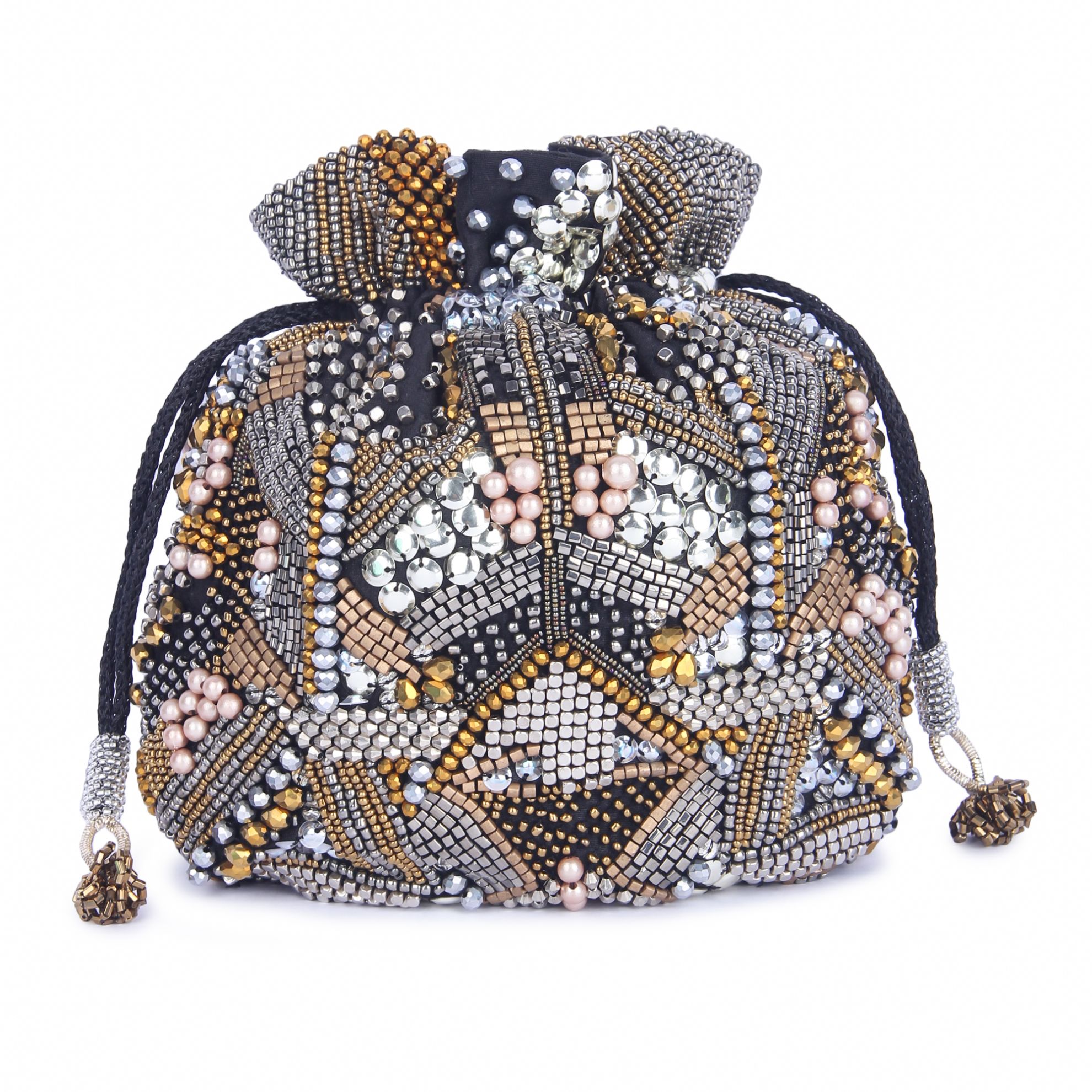 A model showcasing Jingle All Potli Bag Feature image by The Purple Sack from The Purple Sack's collection