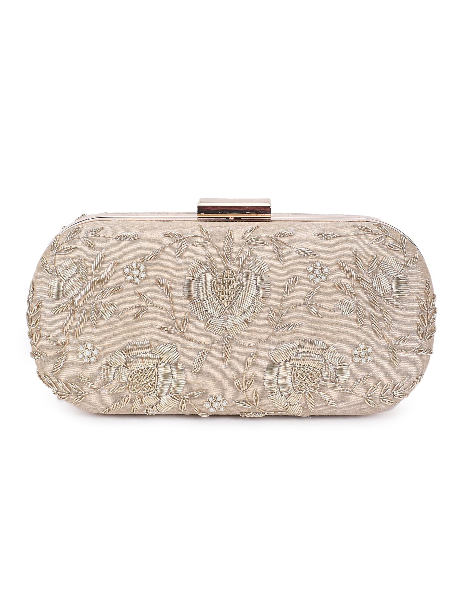 A model showcasing Golden Bride Clutch Feature image by The Purple Sack from The Purple Sack's collection