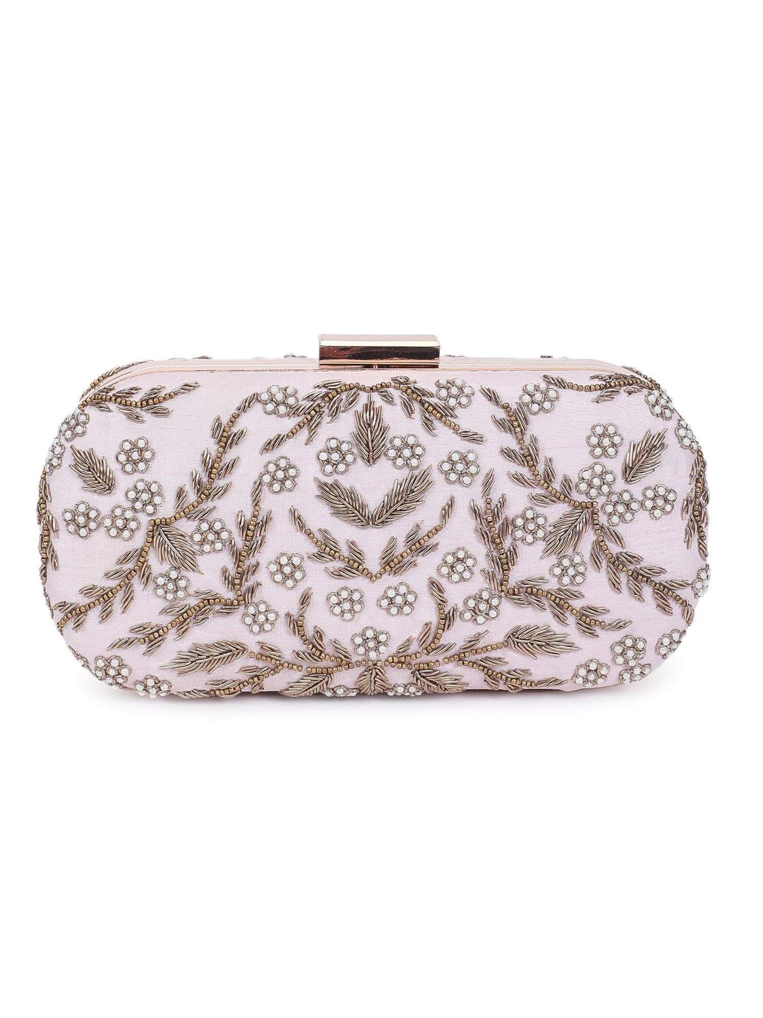 A model showcasing Graceful Pink Clutch Feature image by The Purple Sack from The Purple Sack's collection