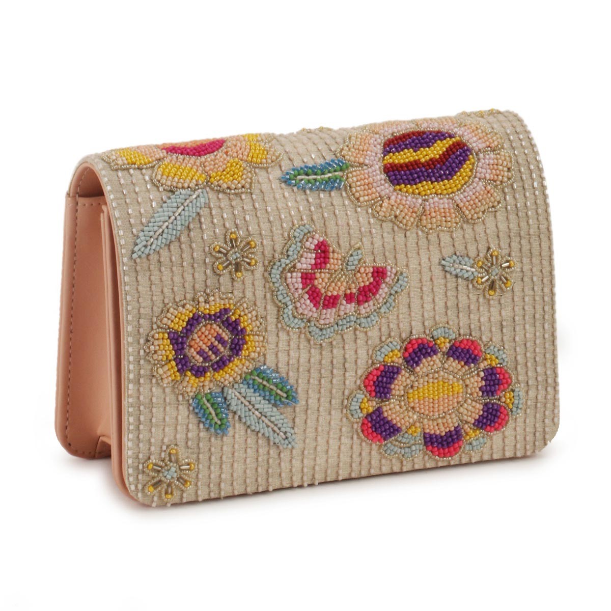 A model showcasing Beaded Garden Clutch Feature image by The Purple Sack from The Purple Sack's collection