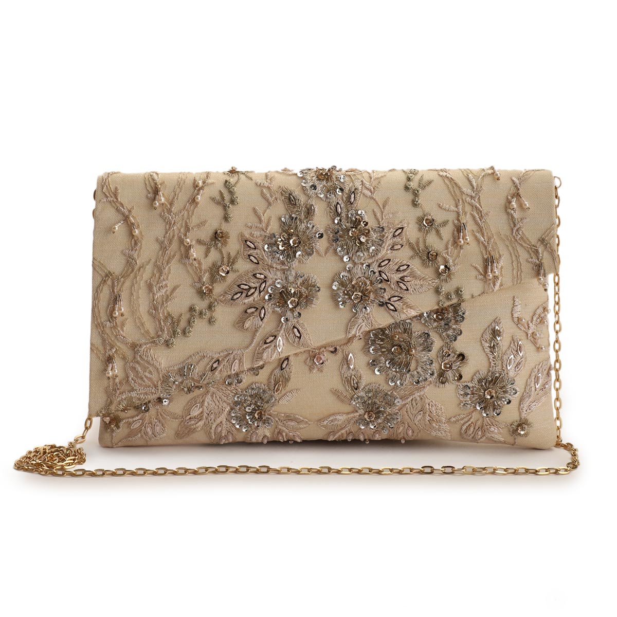 A model showcasing Pastel Beauty Clutch by The Purple Sack from The Purple Sack's collection