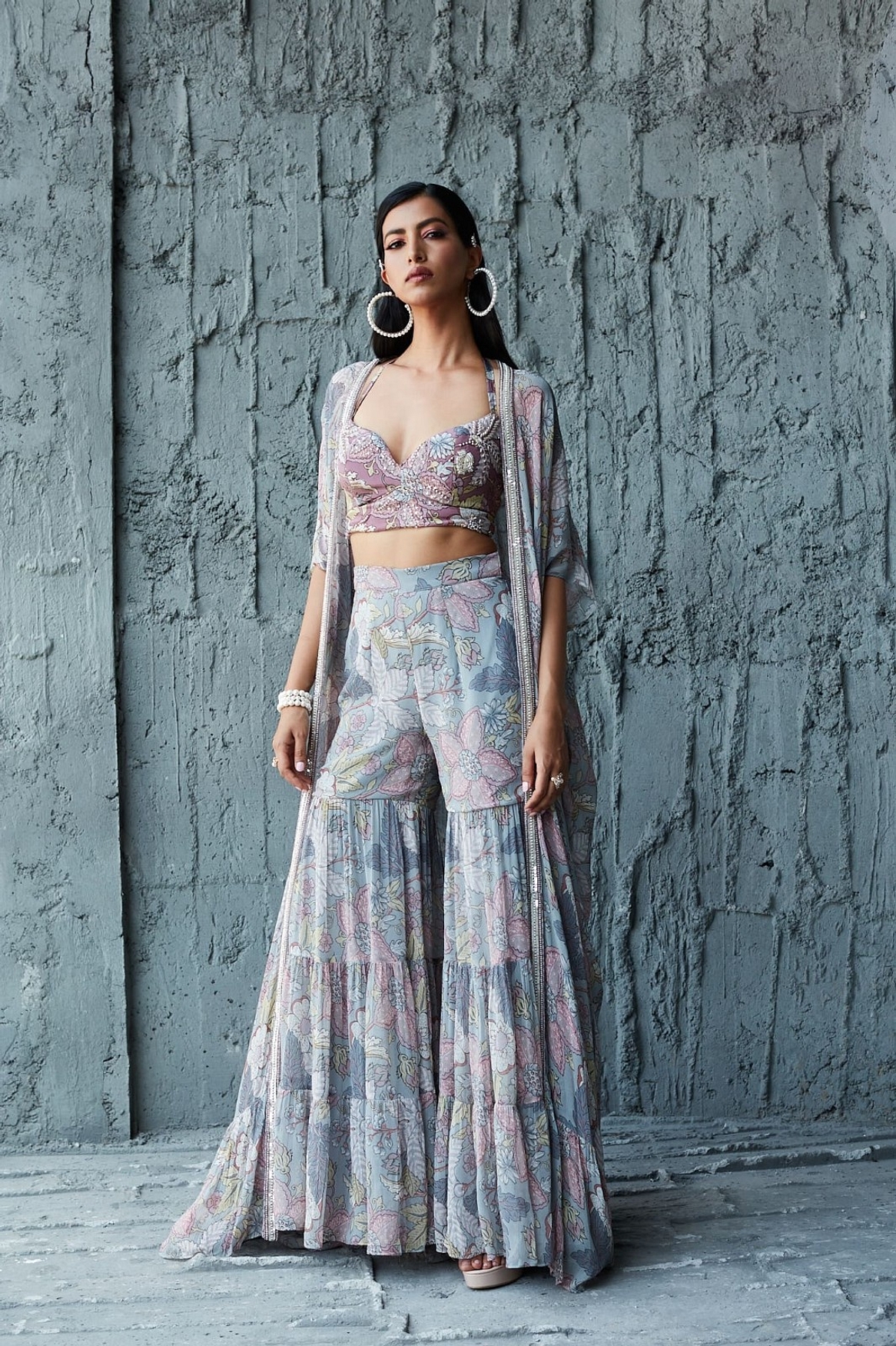 A model showcasing Garara Cape Set Feature image by Ranian from Ranian's collection