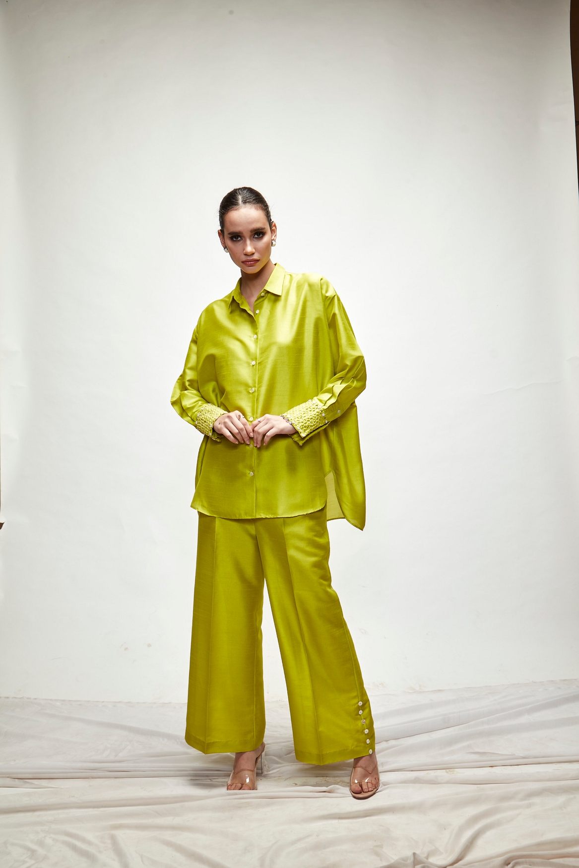 A model showcasing Lime Green Coord Set Feature image by Ranian from Ranian's collection