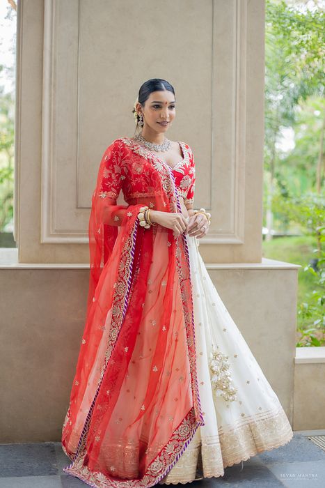 A model showcasing Juhi Godambe In Golconda Damini Lehenga Set by Gopi Vaid from Gopi Vaid's collection