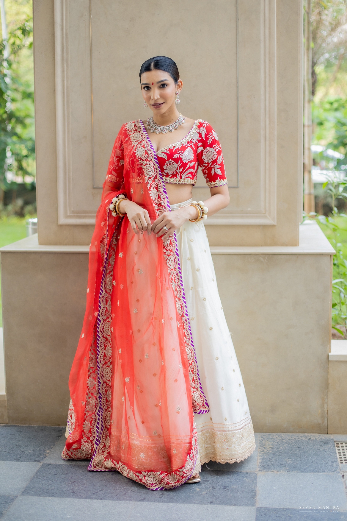 A model showcasing Juhi Godambe In Golconda Damini Lehenga Set Feature image by Gopi Vaid from Gopi Vaid's collection