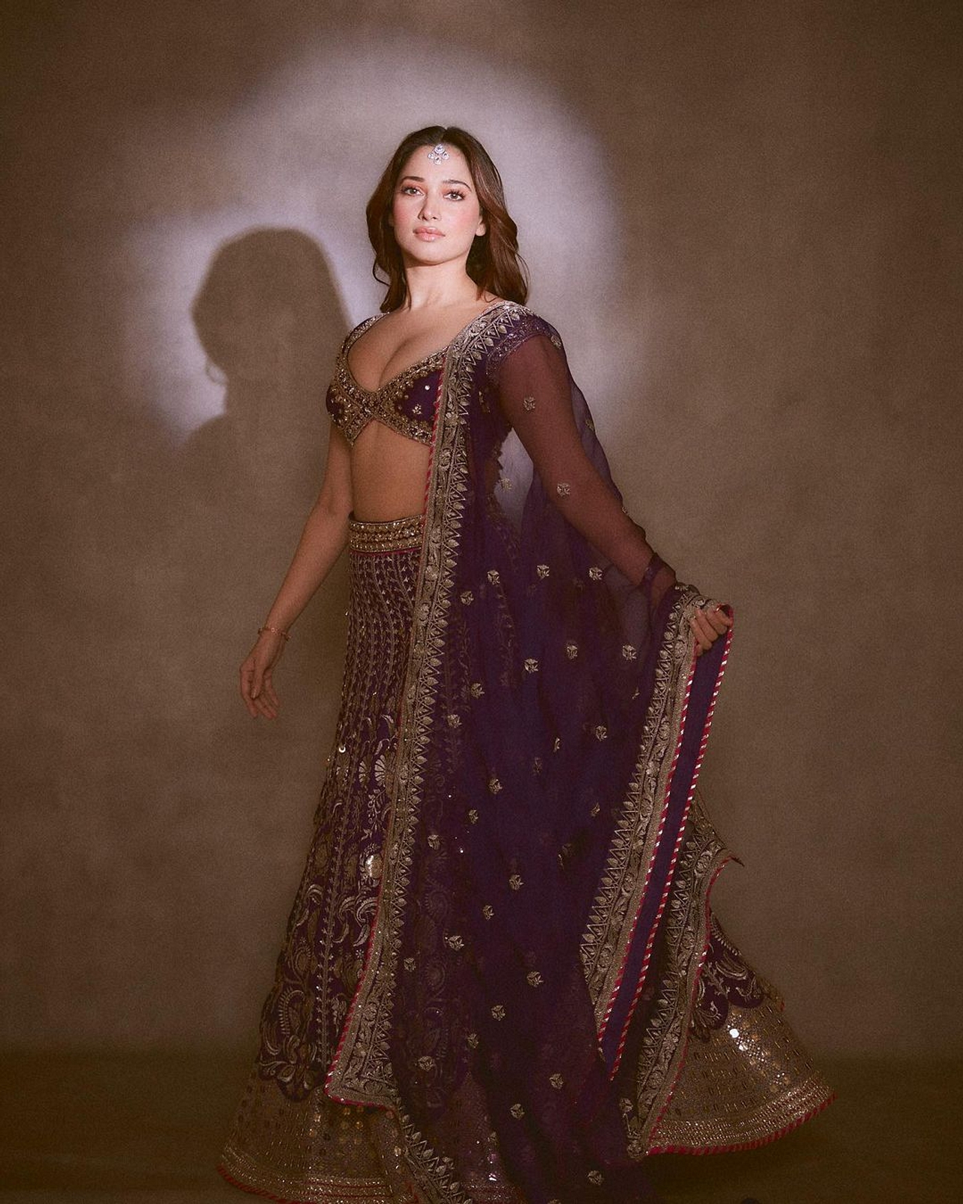A model showcasing Tamanna In Sacchi Lehenga Set Feature image by Gopi Vaid from Gopi Vaid's collection