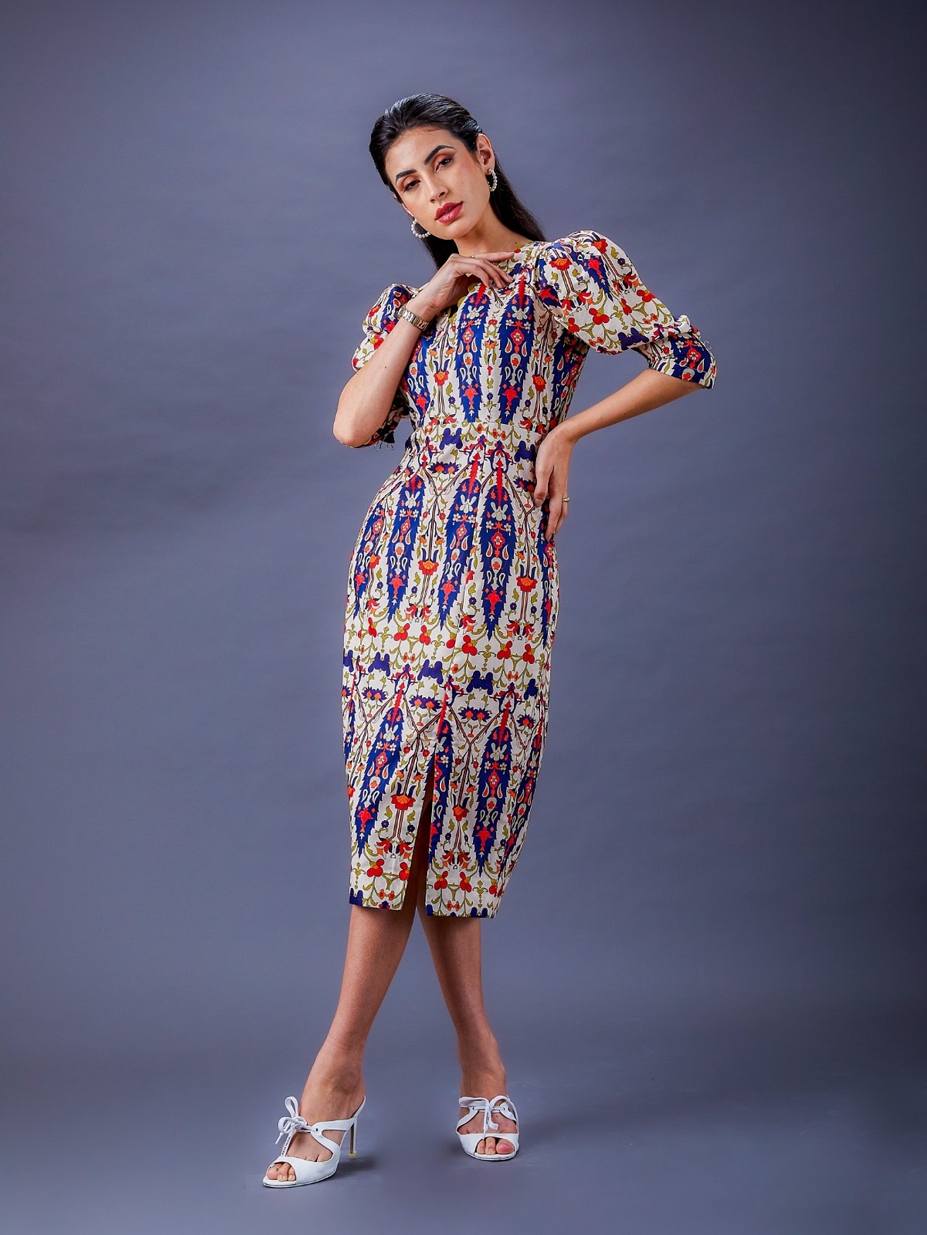 A model showcasing Anne Dress Feature image by Fuga Clothing from Fuga Clothing's collection